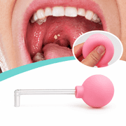 Tonsil Stone Removal Tool, 5.51 Inch Manual Oral Cleaner with Suction Bulb and Glass Tube, Portable Mouth Care Device for Adults Home Travel Use