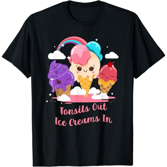 Tonsils Out Ice Cream In Tonsil Surgery Tonsillectomy T-Shirt