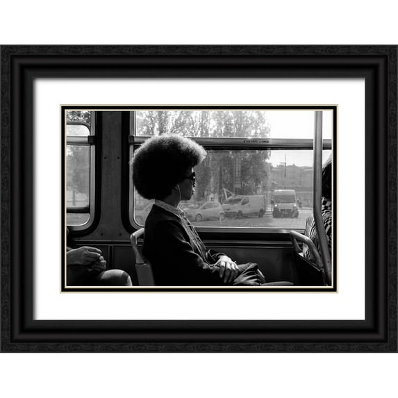 Tonti, Carlo 18x13 Black Ornate Wood Framed with Double Matting Museum Art Print Titled - Milano Streets