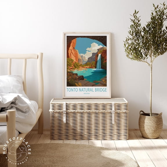Tonto Natural Bridge Arizona Canyon Landscape Wall Art Home Decor