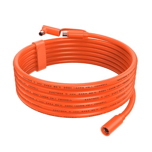 Tonton 10FT 3M Orange DC7909 Extension Cable for Solar Panel Compatible with GZ Yeti Aker Jackery