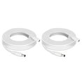 thumbnail image 1 of Tonton 2 Pack 16.5FT DC Power Extension Cable 5.5 mm x 2.1 mm 12V/24V White AC DC Adapter Cords, 1 of 6