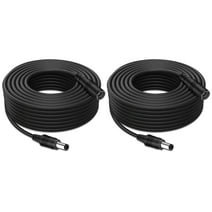 Tonton 2 Pack Black Power Extension Cable 33ft 10M Compatible with 12V DC Adapter for CCTV Monitor