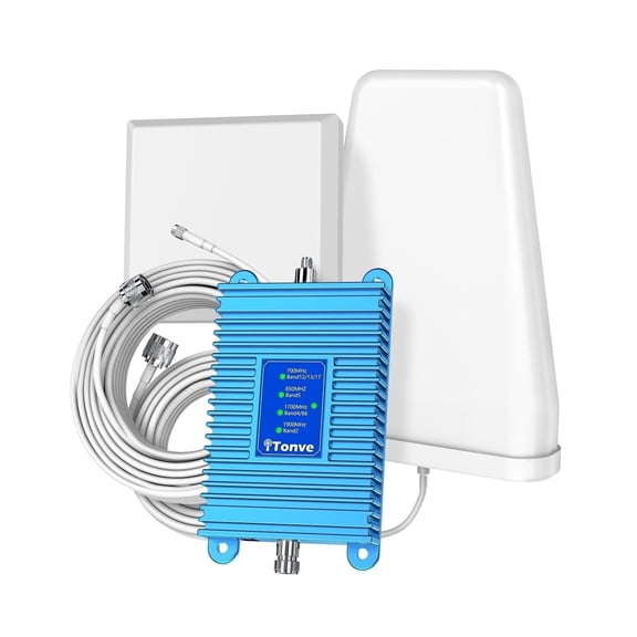 Tonve 700MHz/850MHz Cell Phone Signal Booster with Antennas, Cables,FCC Certified: The cell phone signal booster is FCC certified, ensuring safe and reliable use. FCCID:2AZ38US7B