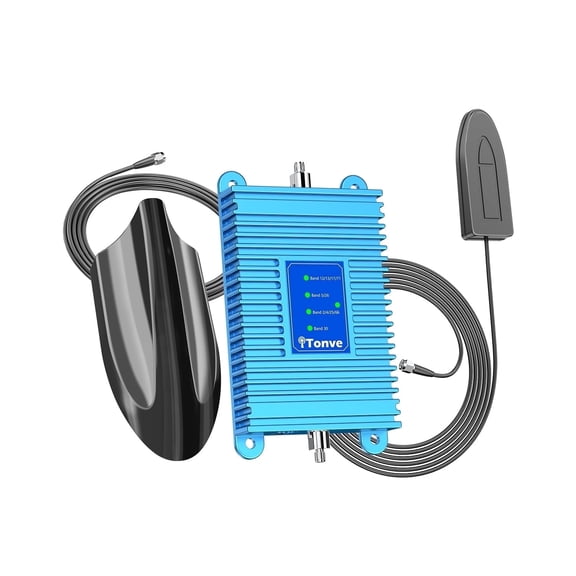 Tonve Car SUV Truck Camping Cell Phone Signal Booster, 5G 4G LTE 3G Cell Phone Signal Booster for All U.S. Carriers, Vehicle Cell Phone Signal Booster