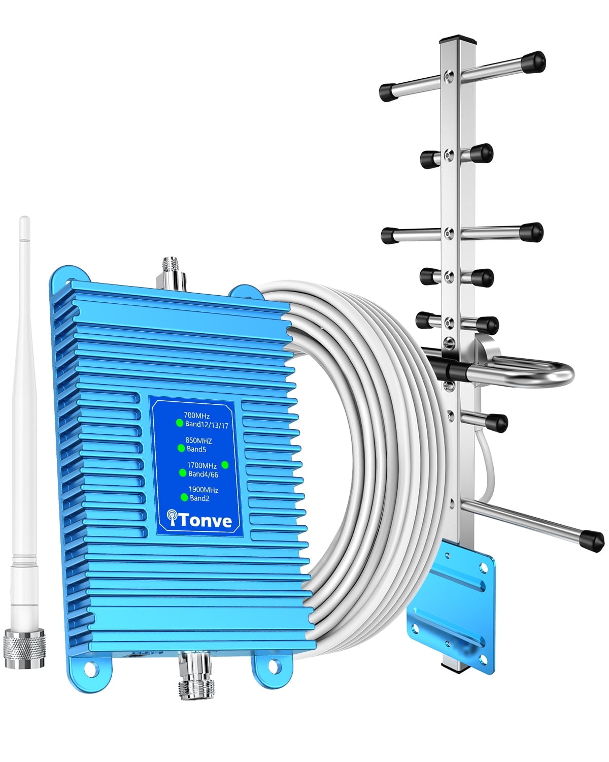 Tonve Cell Phone Signal Booster Kit, Boosts 4G 5G LTE Data for Verizon AT&T and All U.S. Carriers, FCC Certified