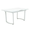 thumbnail image 1 of Tony 72 Inch Rectangular Wood Dining Table, Leaf Extension, Metal, White, 1 of 7