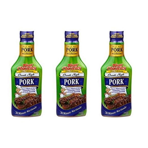 Tony Chachere Pourable Marinades, Pork Marinade, 12 Fl Oz, 3 Count