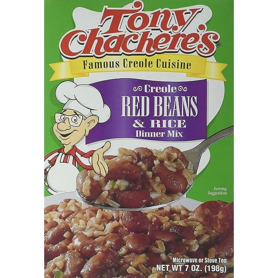 Tony Chachere Rice Dinner Mix, Red KKS1 Beans and Rice, 4 Count