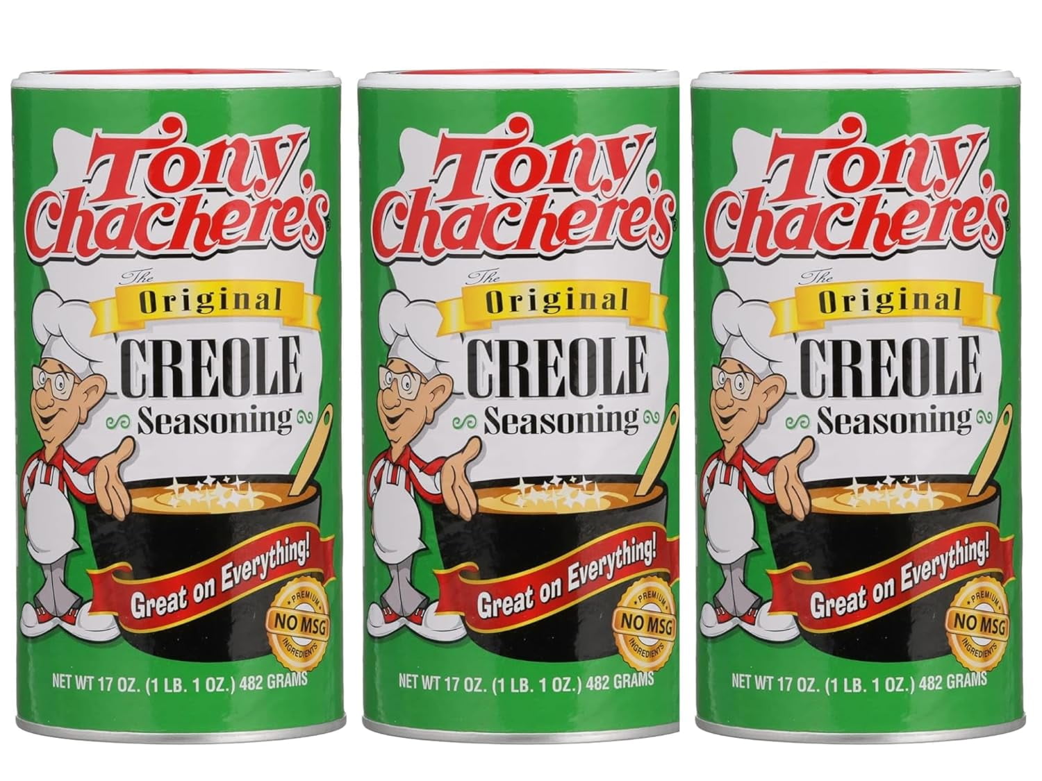 Tony Chachere Seasoning Blends, Original Creole, 17 Ounce, Pack of 3 ...