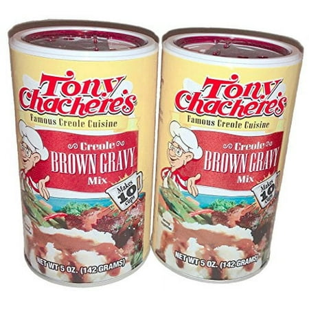 Tony Chachere's, Brown Gravy, 10 oz, 2 pack, Stelf-Stable, Cajun, No MSG, Nut Free
