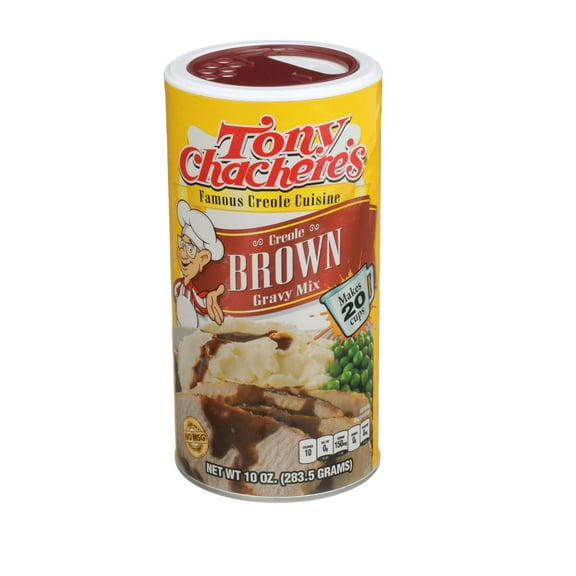 Tony Chachere's, Brown Gravy, Cajun, Instant, 10 oz, Shelf-Stable, Nut Free, Can, No MSG