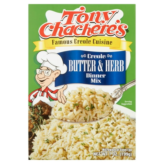 Tony Chacheres, Butter & Herb, Dinner Mix, Cajun, 7 oz, Regular, Shelf-Stable, Nut-Free, Cardboard Box