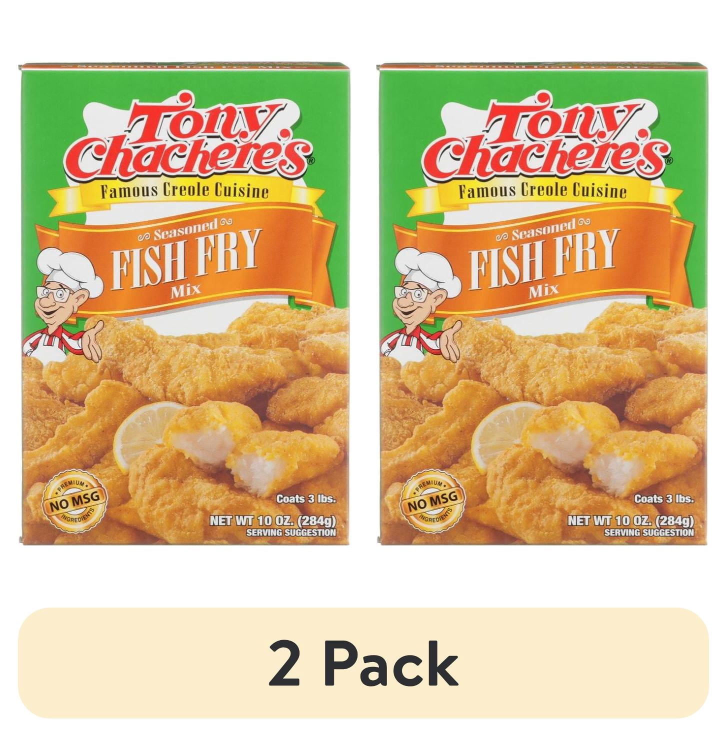 (2 pack) Tony Chachere's, Cajun, Seasoned Fish Fry, 10 oz, Shelf Stable ...