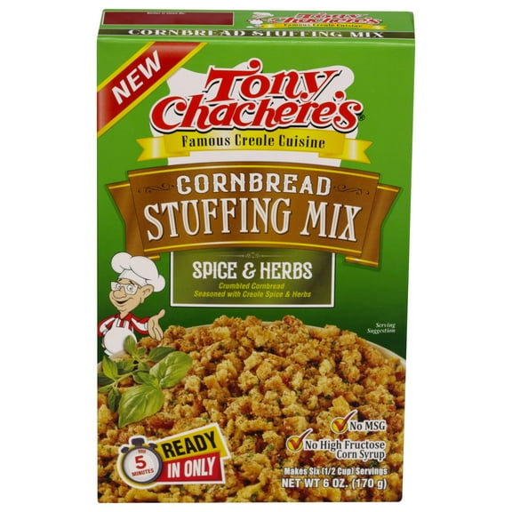 Tony Chachere's, Cornbread Stuffing Mix, Spice & Herb, Cajun, 6 oz