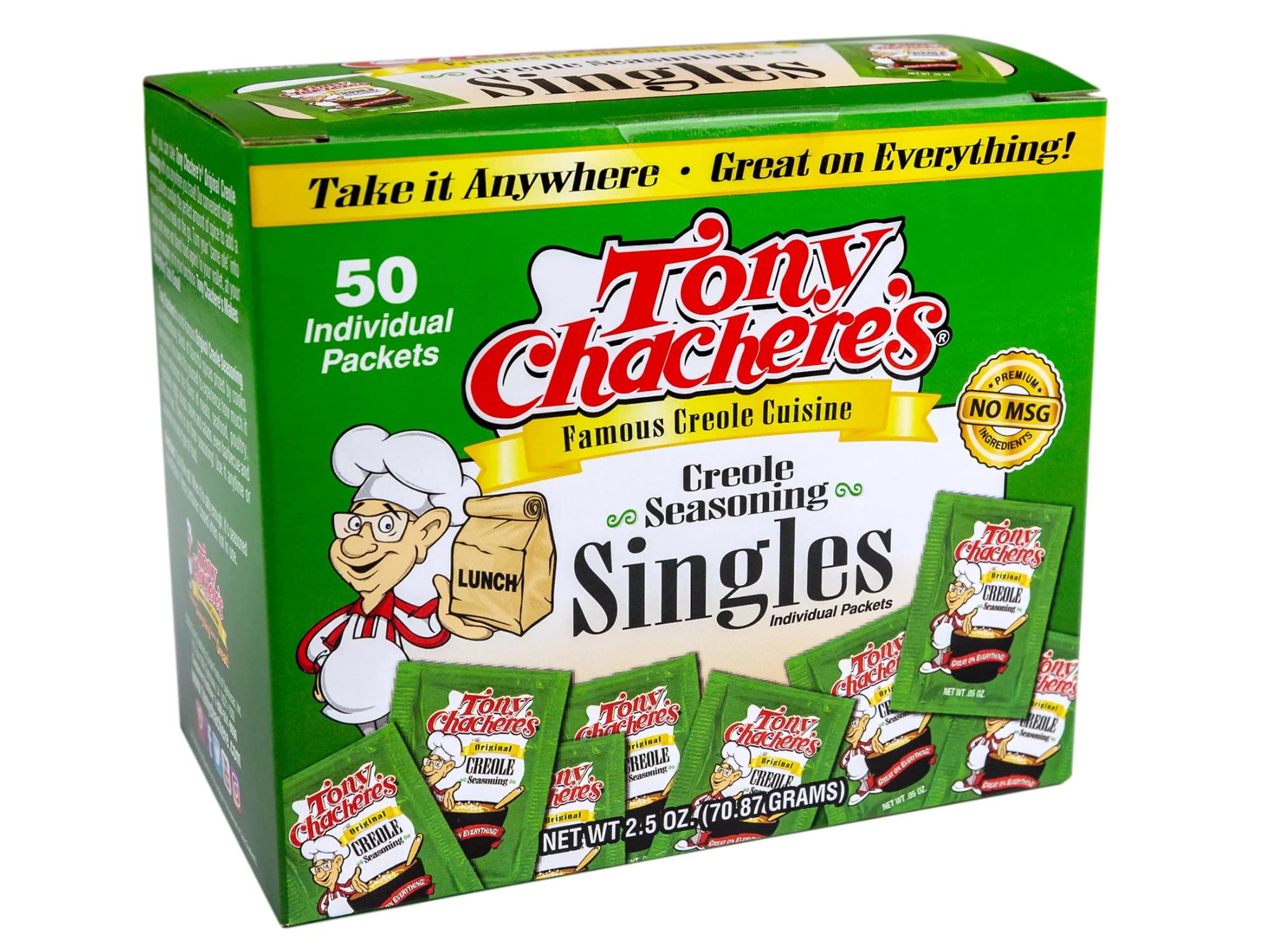 Tony Chachere's Creole Seasoning TMA2 05 oz. Packets (50 Count ...