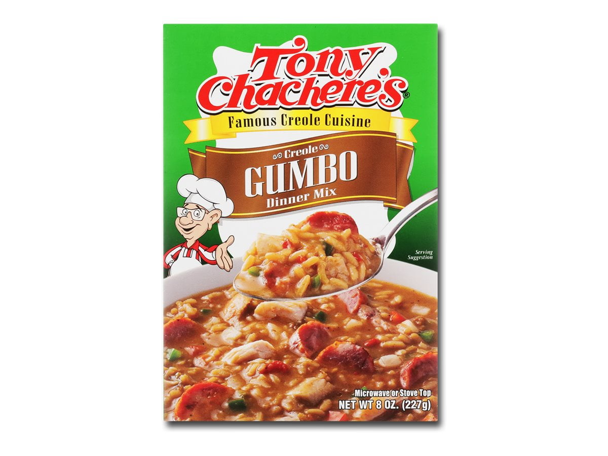 Tony Chachere's, Gumbo, Dinner Mix, Cajun, 8 oz, with Rice, shelf stable