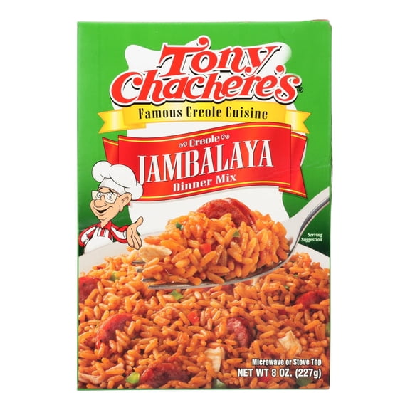 Tony Chachere's Famous Creole Cuisine Creole Jambalaya Dinner Mix - Case of 12 - 8 OZ