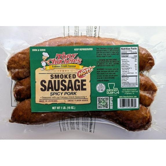 Tony Chachere's Hot Pork Smoked Sausage 14 oz. Refrigerated