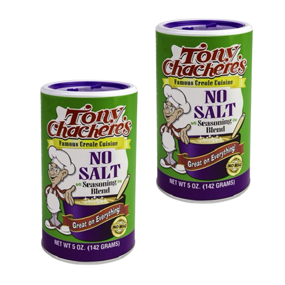 Tony Chachere No Salt Creole Seasoning 5 oz - Pack of 2