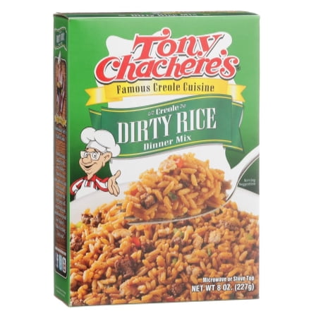 Tony Chachere’s, Rice, Dinner Mix, Cajun, Dirty Rice, 8 oz, Shelf-Stable