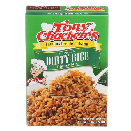 Tony Chachere’s, Rice, Dinner Mix, Cajun, Dirty Rice, 8 oz, Shelf-Stable