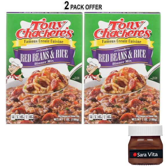 Tony Chachere’s, Rice, Dinner Mix, Cajun, Red Beans and Rice, 7 oz, Shelf-Stable ...