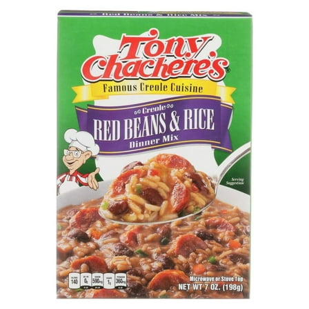 Tony Chachere’s, Rice, Dinner Mix, Cajun, Red Beans and Rice, 7 oz, Shelf-Stable