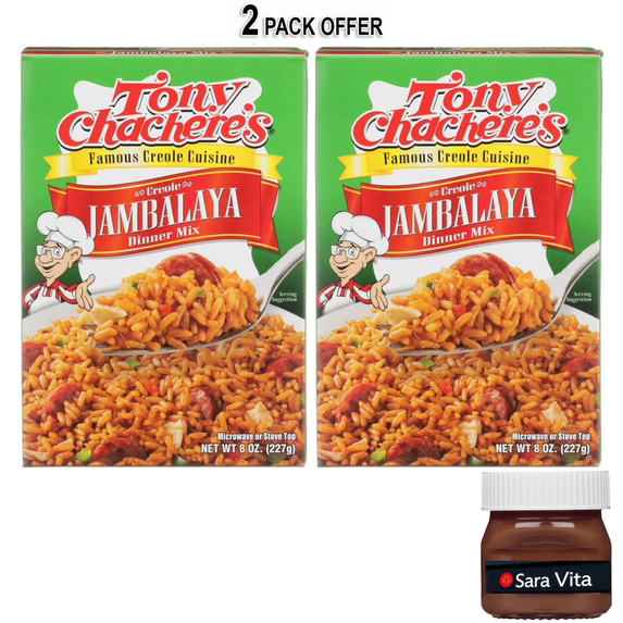 Tony Chachere’s, Rice, Jambalaya, Cajun, Dinner Mix, 8 oz, Shelf Stable, Peanut-free