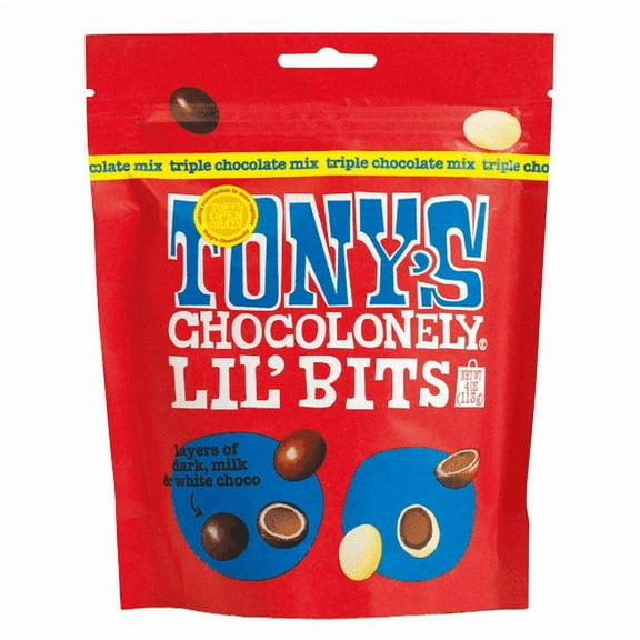 Tony Chocolonely Lil'Bits Triple Chocolate Mix 4 oz, Bag
