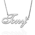 thumbnail image 1 of Tony Custom Name Necklace Customized Personalized Plated Name Necklace for Mother Daughter Friendship Women Valentine's Day Christmas Birthday New Year Silver, 1 of 7