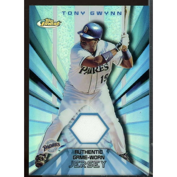Tony Gwynn Card 2002 Finest Jersey Relics #FJRTG
