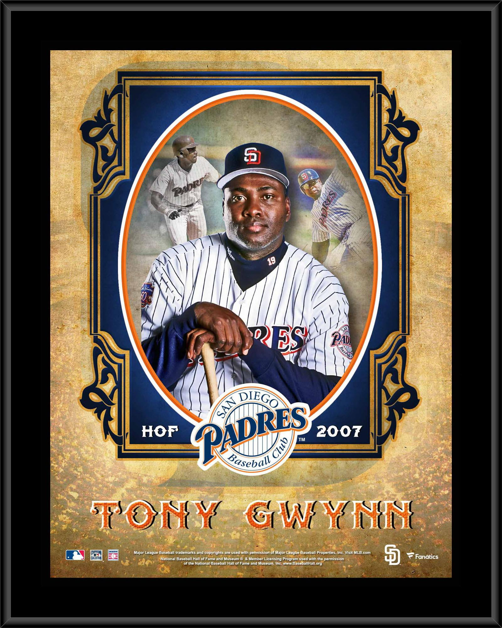 C&I Collectibles MLB 8x10 Tony Gwynn San Diego Padres Career Stat Plaque