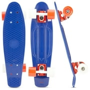 Tony Hawk 22" Mini Cruiser Skateboard, Penny Style Skateboard for Kids and Beginners, Blue