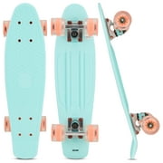 Tony Hawk 22" Mini Cruiser Skateboard, Penny Style Skateboard for Kids and Beginners, Teal