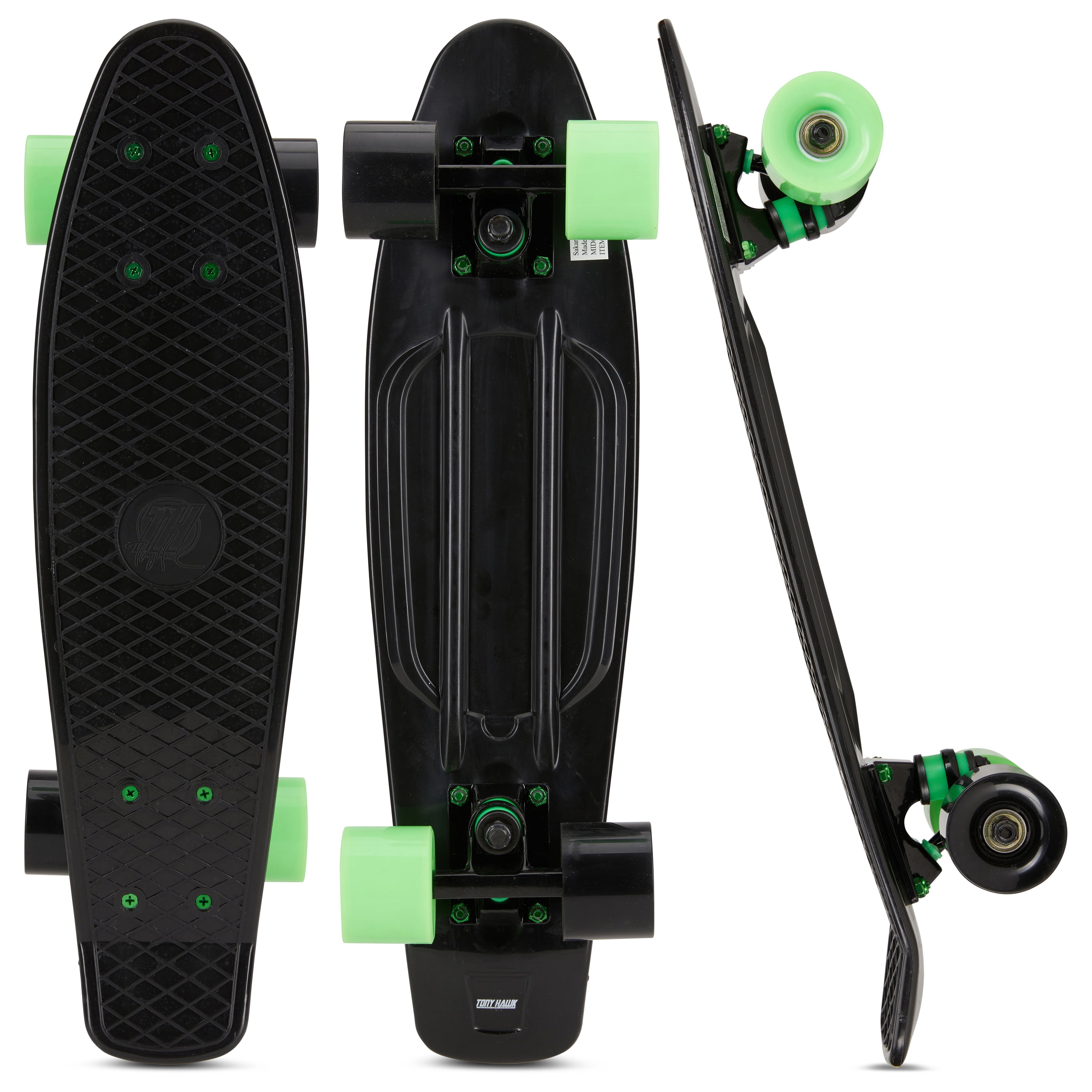 Tony Hawk Skateboard, Penny Style Skateboard for Kids Beginners, Black - Walmart.com