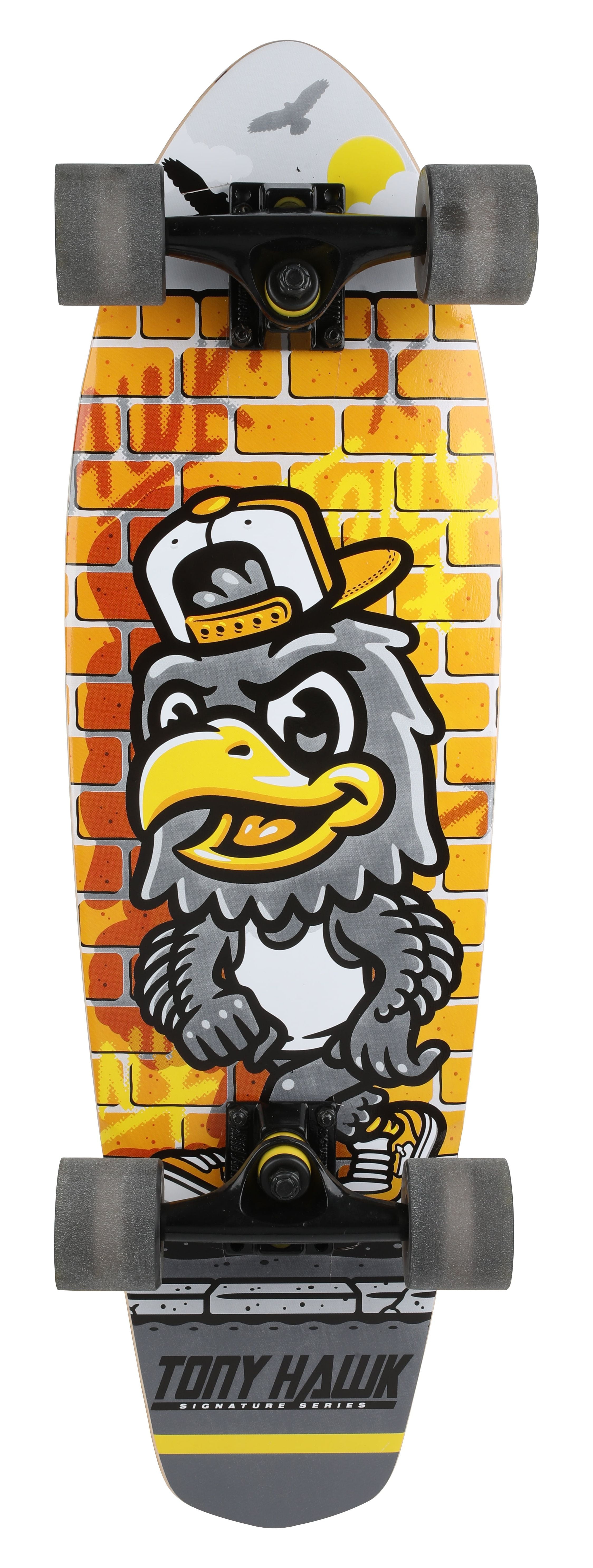 Tony Hawk 28" Skateboard, Complete Beginner Cruiser Skateboard with Alloy Trucks for Kids, Street Hawk