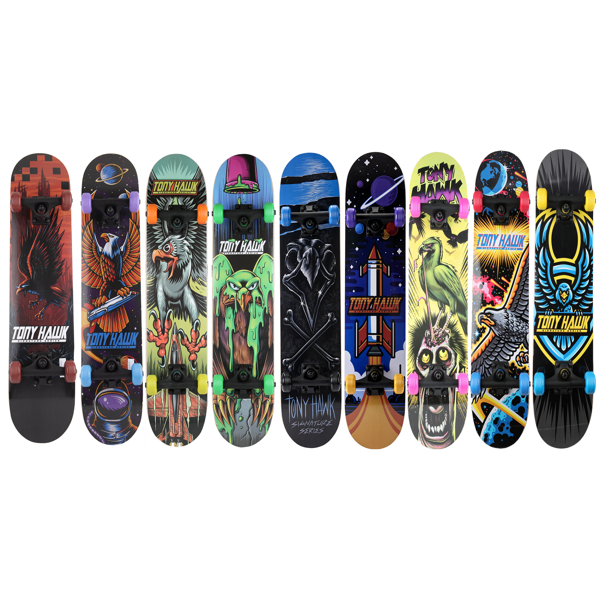 Gezond eten ironie Onschuldig Tony Hawk 31" Popsicle Skateboard with Pro Trucks- Multicolor, Ages 5+,  Full Black Grip Tape, Glossy Wood Finish, 50mmx30mm Colored Wheels with  Traction Grooves, ABEC 3 Bearings, "Styles May Vary" - Walmart.com