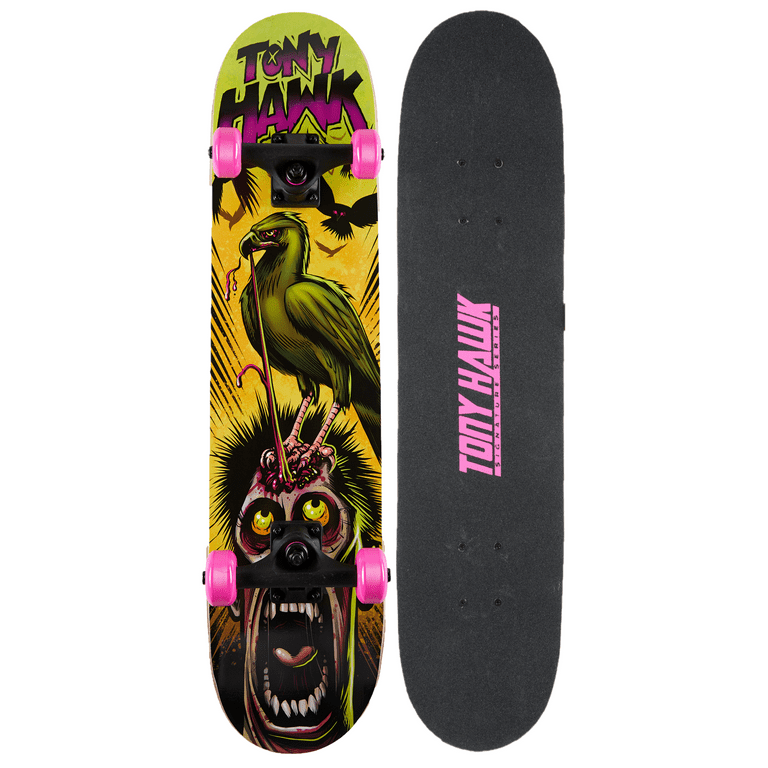 Tony Hawk 31 Cruiser Skateboard- Pink Slime