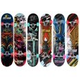thumbnail image 1 of Tony Hawk 31" x 7.75" Popsicle Metallic Skateboard, 5" Pro ALU Trucks, Ages 5+, Pro Style Grip Tape, 9ply Maple Double Kick Concave Deck, 50mm X 33mm Colored Wheels, ABEC-3 Bearings, "Styles May ", 1 of 8