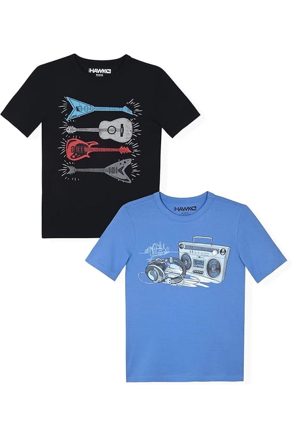 Boys 2 Pack Graphic T Shirts , Size 8-16