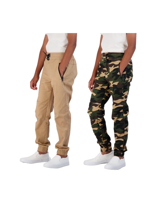 Boys 2 Pack Twill Jogger Size 5-16