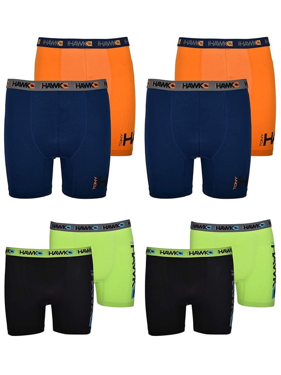 Boys' Boxer Briefs 8-Pack Performance Dri Fusion Tech Compression No Fly Underwear