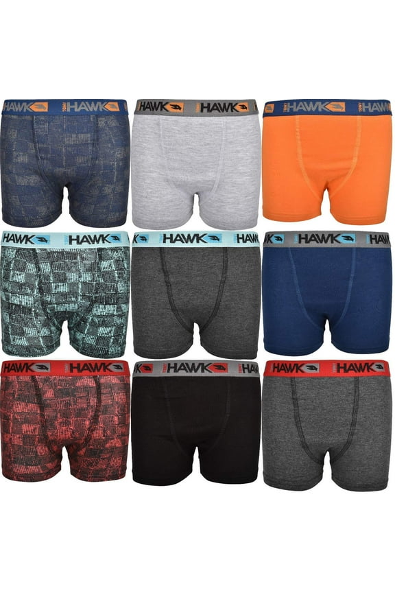 Boys' Boxer Briefs 9-Pack Value Cotton Blend Toddler-Big Kid Sizes No Fly Underwear