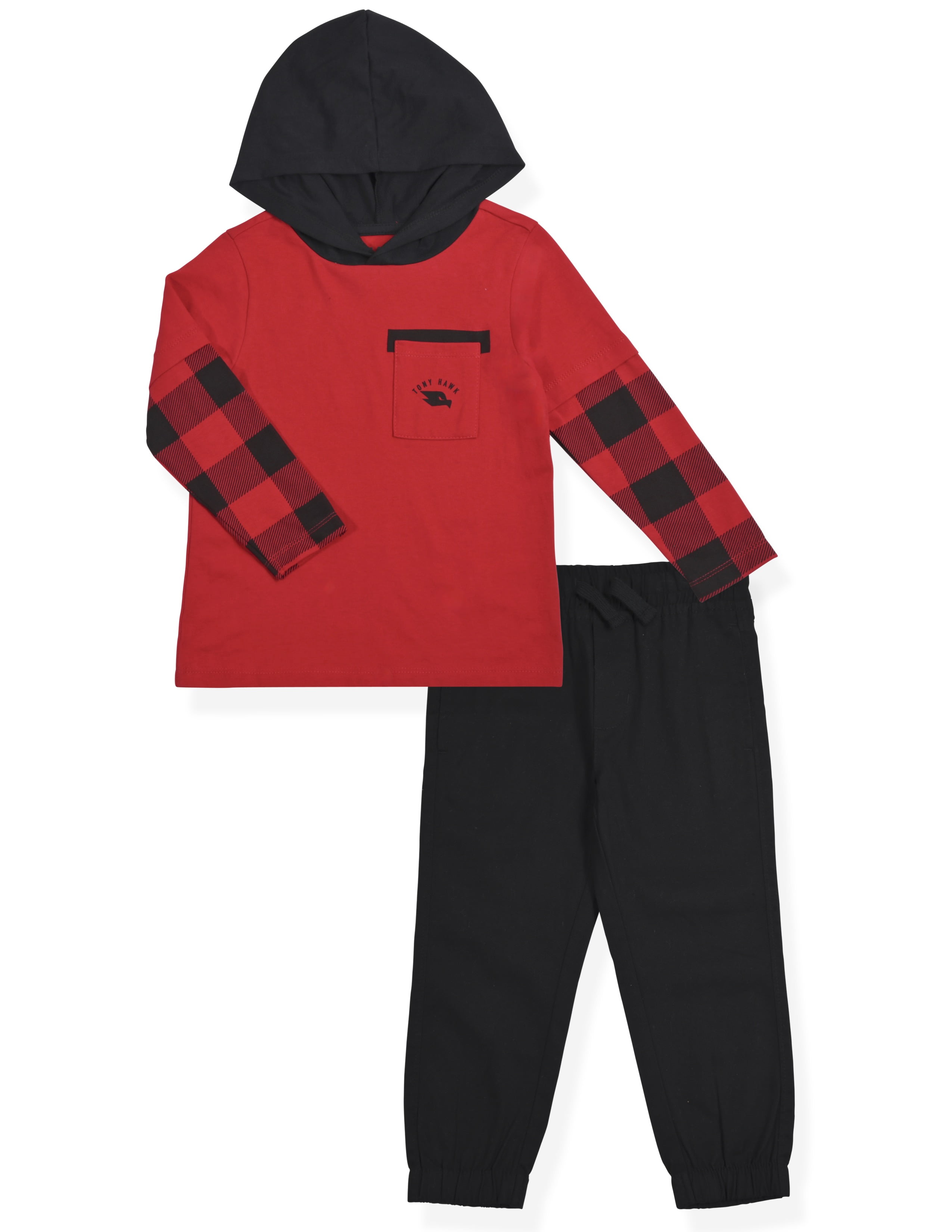 Tony Hawk Boys Long Sleeve Hooded Top and Jogger Pant 2 Piece