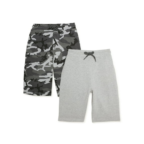 Tony Hawk Boys Print and Solid Knit Shorts, 2-Pack, Sizes 4-16
