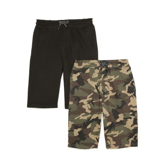 Tony Hawk Boys Print and Solid Knit Shorts, 2-Pack, Sizes 4-16