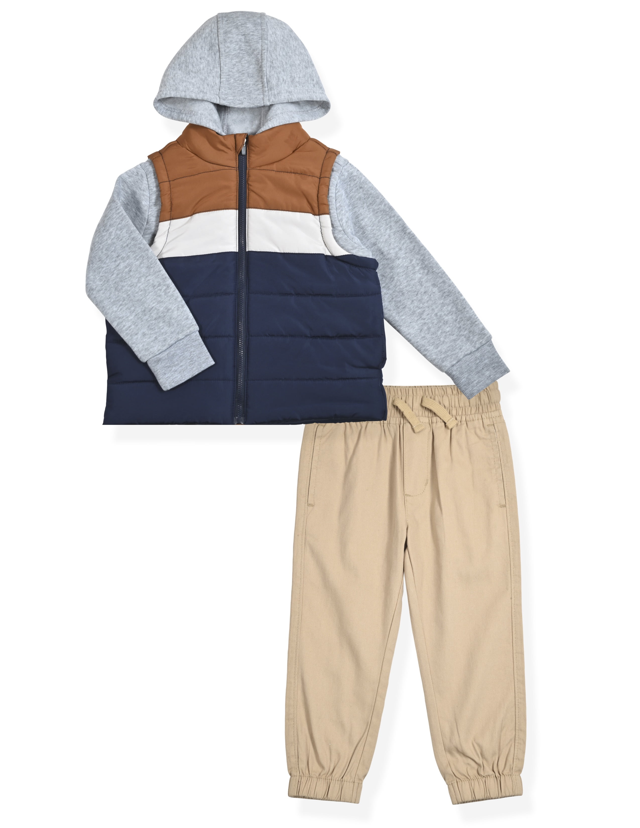 Tony Hawk Boys Twofer Puffer Vest Hoodie Jacket and Jogger Pant 2 Piece
