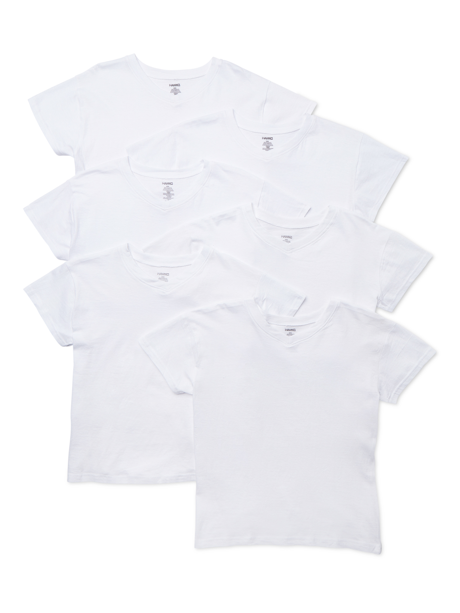 Tony Hawk Boys Undershirts, 6 Pack V-Neck Undershirts Sizes 6 - 20 - image 1 of 2