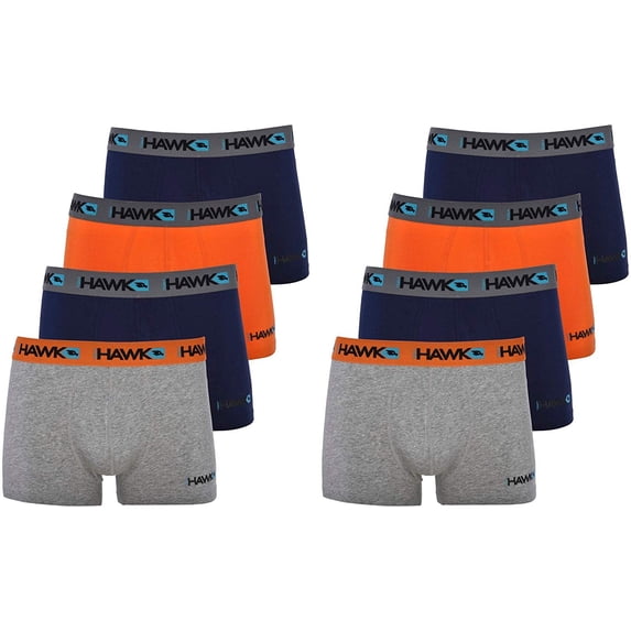 Tony Hawk Men's Boxer Briefs 8-PK Short Leg Trunk Athletic Cotton Stretch No Fly